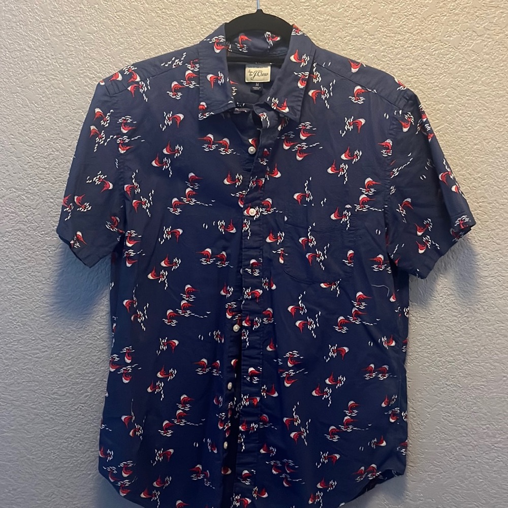 J. Crew men’s medium fish pattern shirt